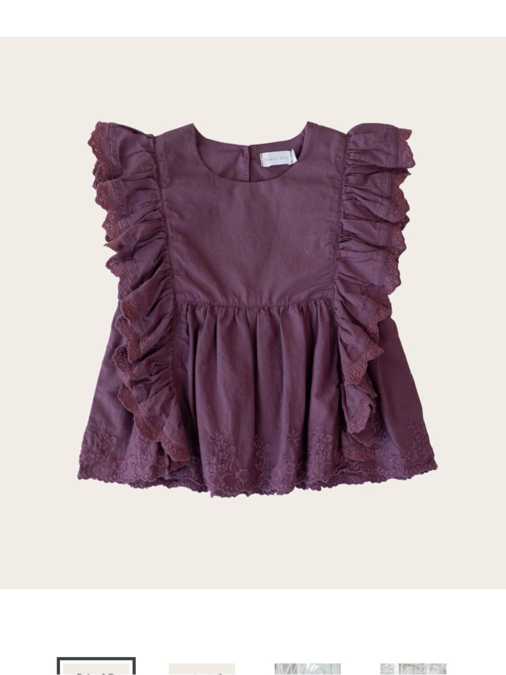 Jamie Kay Lydia Plum Ruffle Blouse